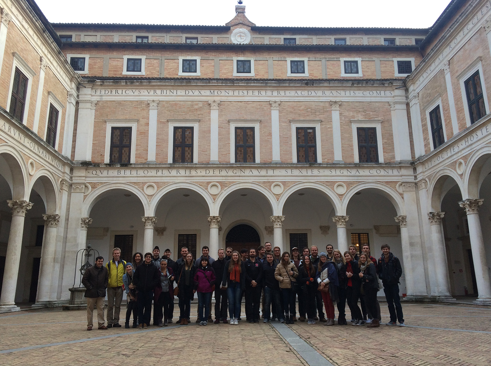 Study abroad group in Italy