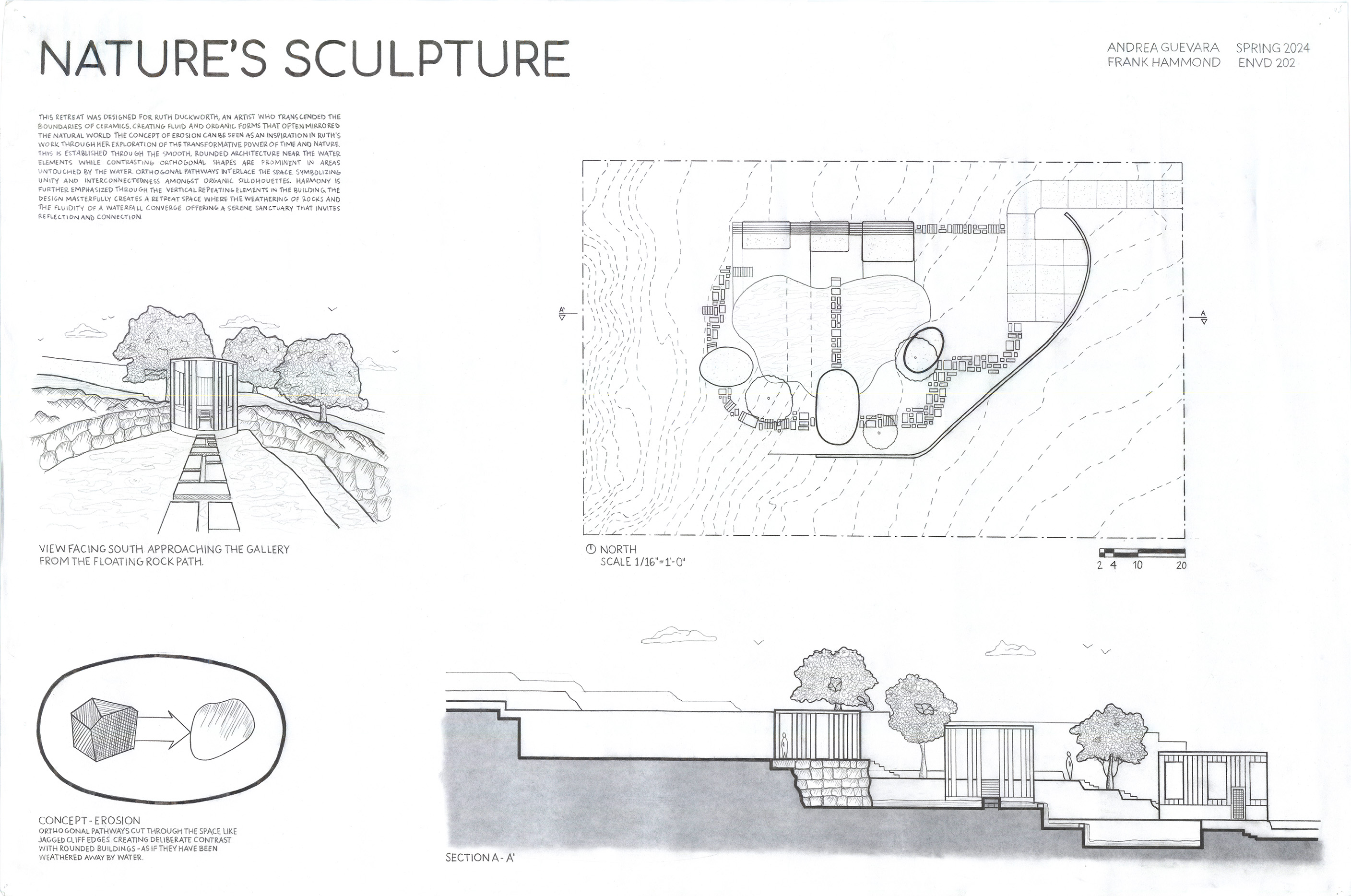 Artist Retreat overall site Nature's Sculpture by Andrea Guevara