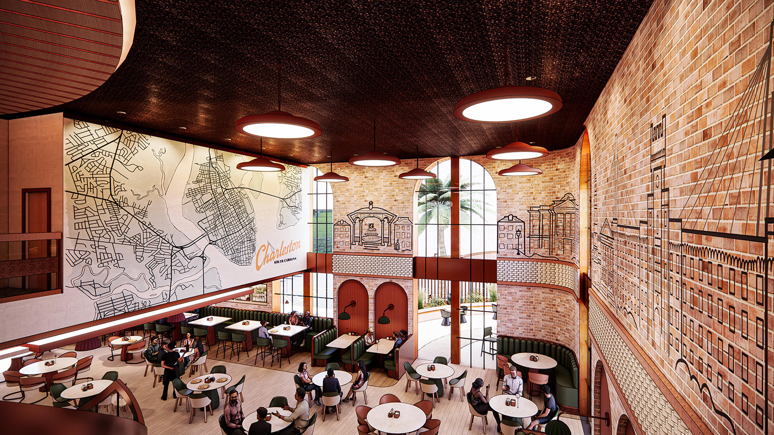 Brick & Blaze Pizzeria View from second level Brick & Blaze Pizzeria by Grace Hendrickson & Sarah Wright