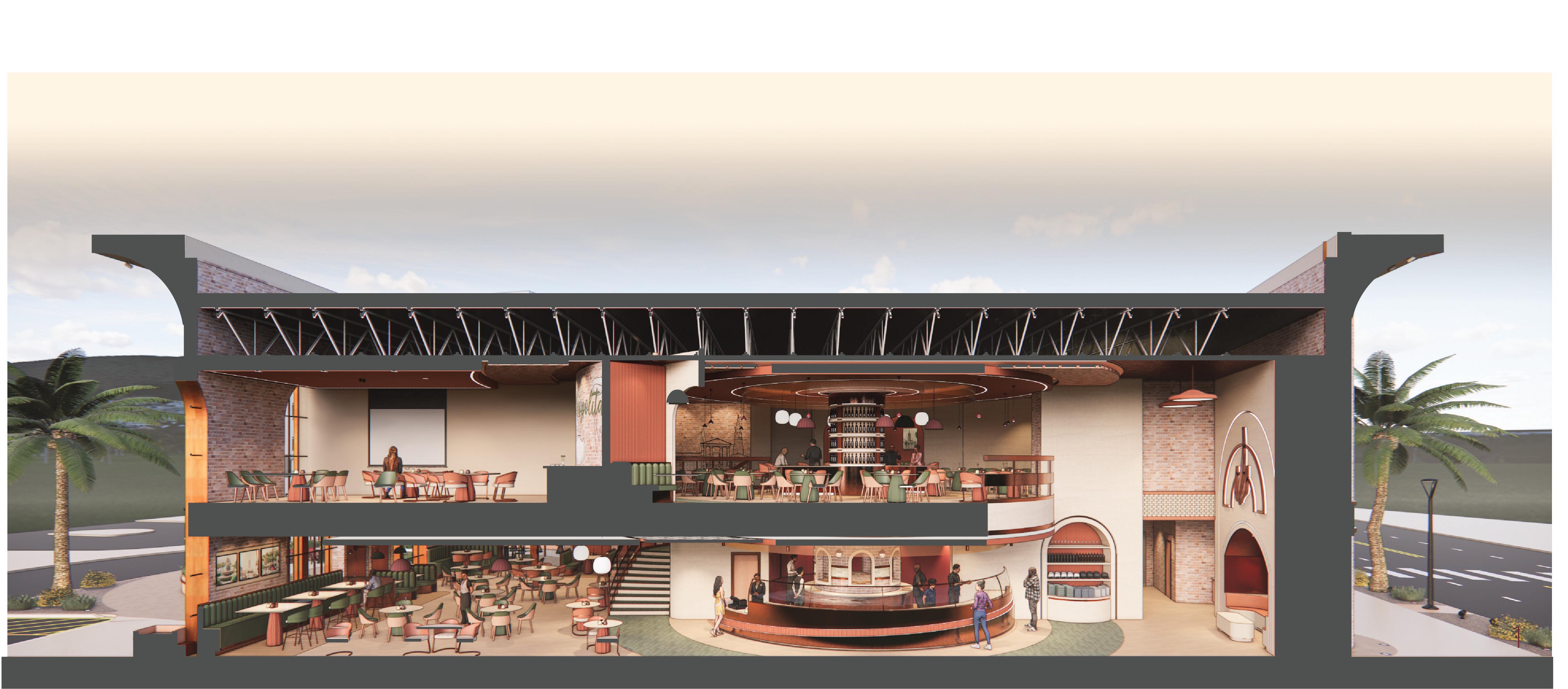 Brick & Blaze Pizzeria Building Section Brick & Blaze Pizzeria by Grace Hendrickson & Sarah Wright