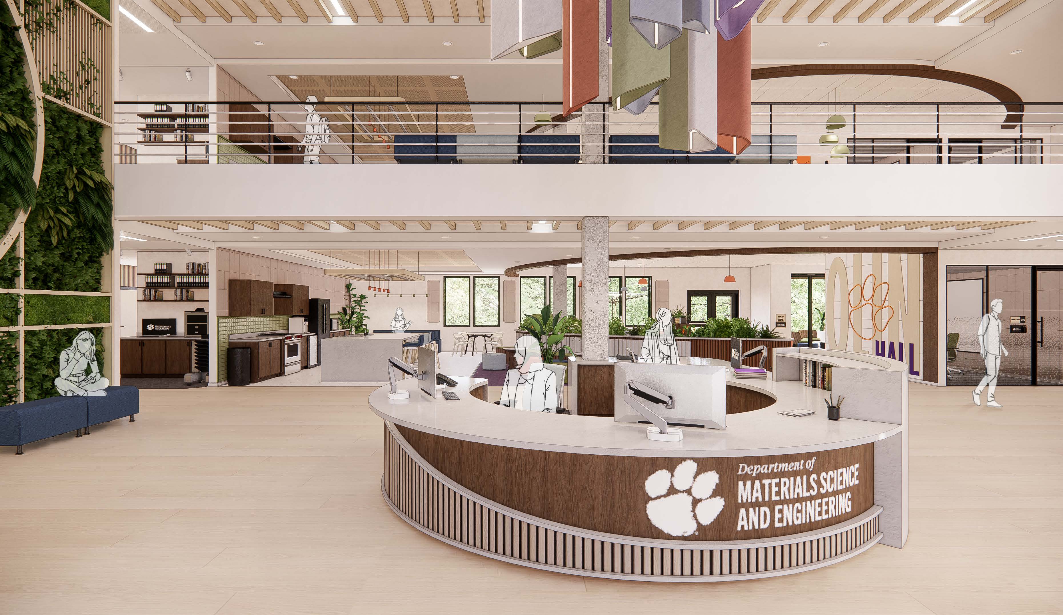 image of space open to second floor