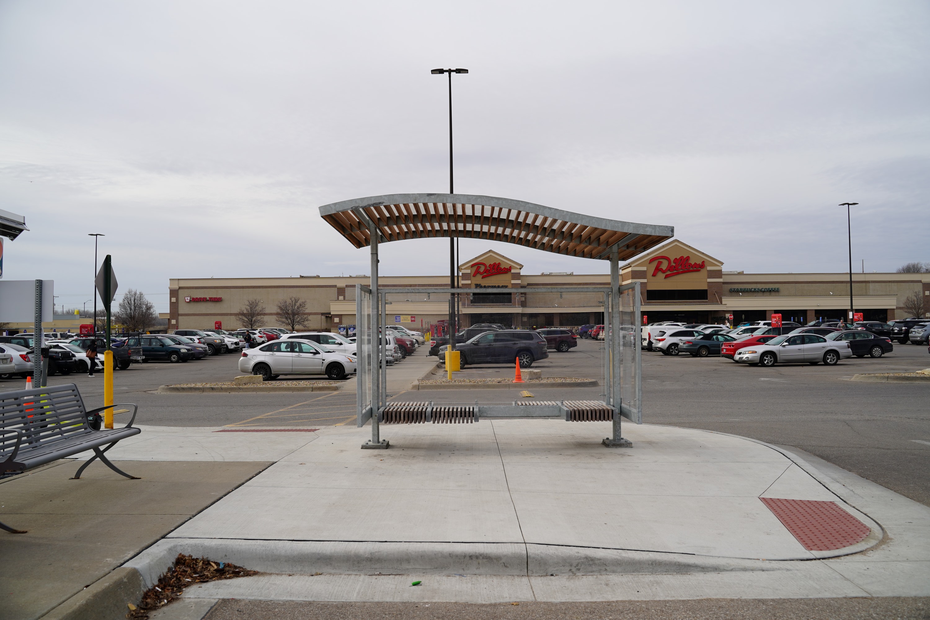 aTa Bus Shelter Within Context of Westloop Dillons Location, Manhattan, KS