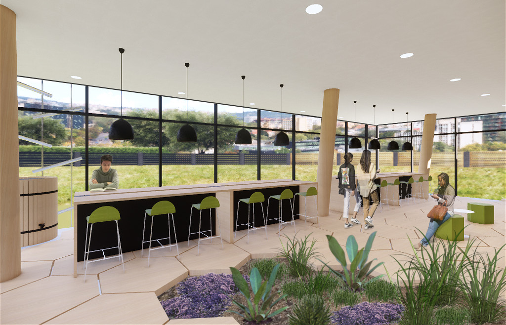 JC Harmon High School, Interior Architecture; Breakout Space K-State College of Architecture, Planning and Design (APDesign); Interior Architecture and Product Design; interior architecture capstone student work; JC Harmon High School, Breakout Space