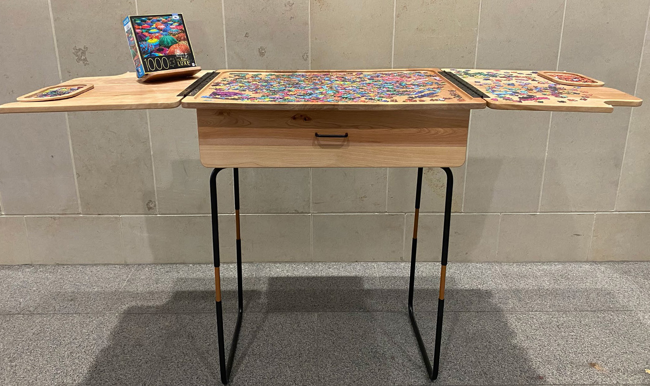 puzzle table unfolded