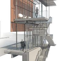 Lanting Su's Crossroads Brewery project. Winner of the 2015 AIA Kansas Design Competition and the 2014 Manko Design Competition. Prof. Nathan Howe's studio.